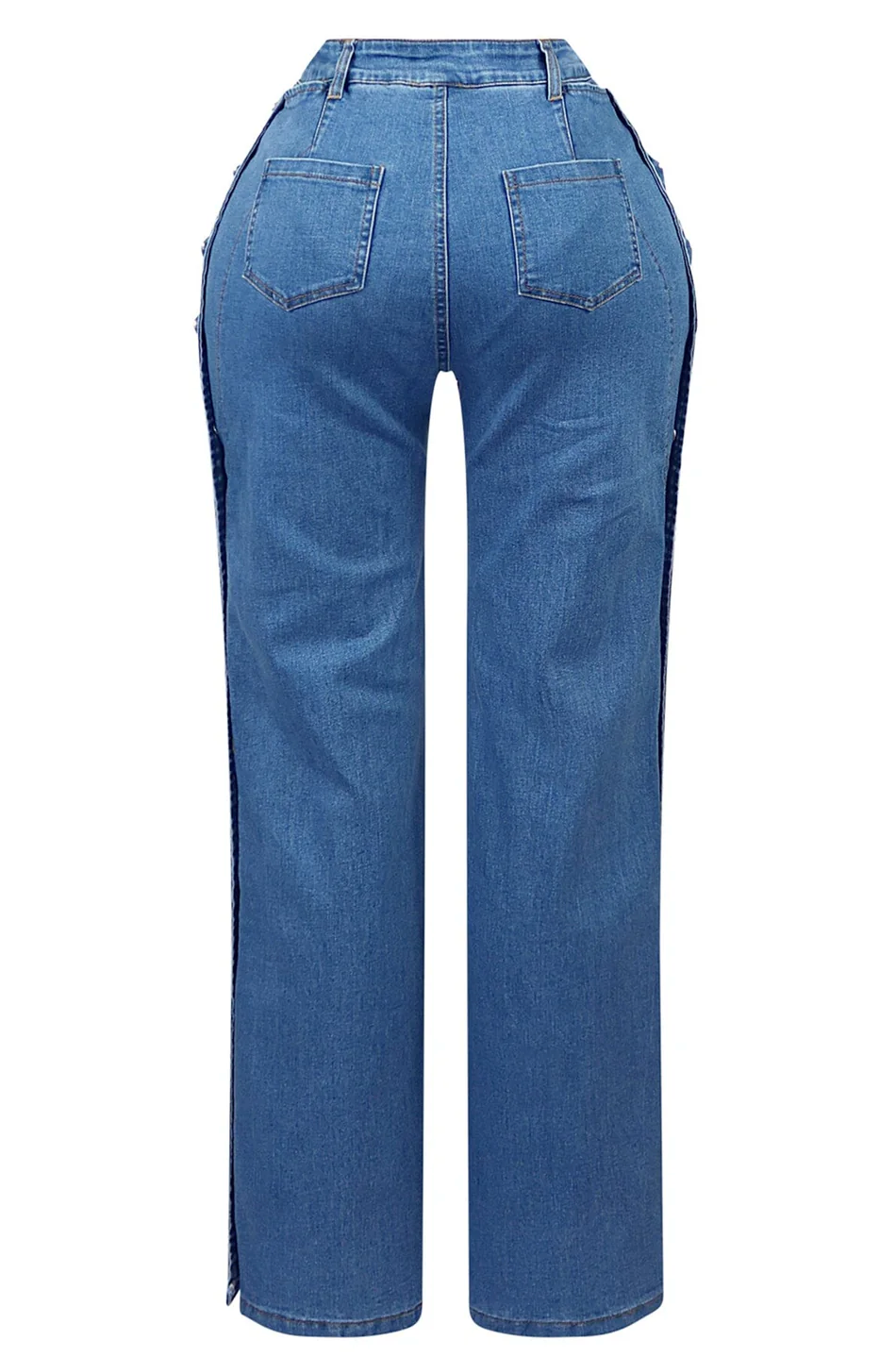 No Celestial Flare Snap Button Jeans
